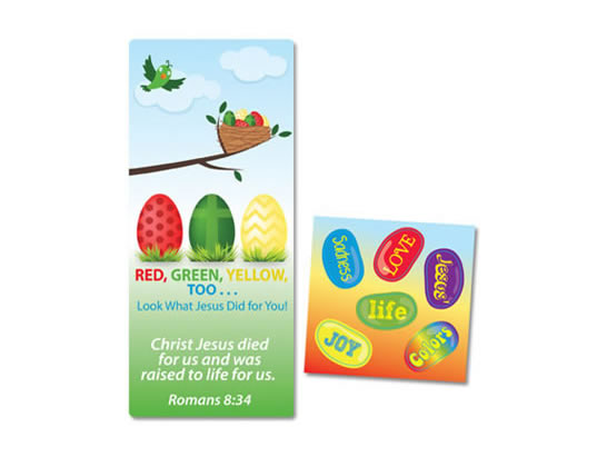 Red, Green, Yellow Activity Card Bookmark