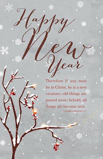 Bulletins, Happy New Year (winter retro background) - Item #089088