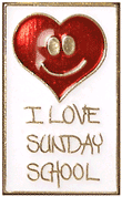 I Love Sunday School Lapel Pin 