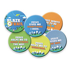 MEGA Sports Camp Blaze a Trail Theme Keeper Buttons (Pack of 60)