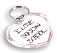 I Love Sunday School Key Tag