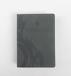 KJV FireBible, Gray Simulated Leather