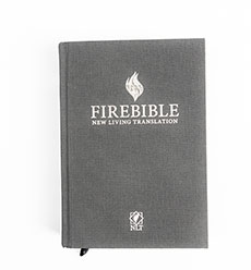 NLT FireBible, Grey Linen Hardcover