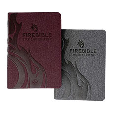 Gray Simulated Leather, FireBible Student Edition