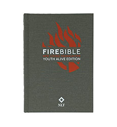 FireBible Youth Alive Edition, NLT Sage Hardcover