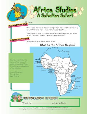 Stars Africa Unit Activity Pages 1| My Healthy Church®