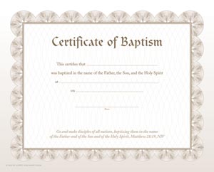 Certificate of Baptism | My Healthy Church®