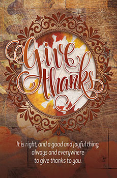 Bulletins—Thanksgiving, Give Thanks