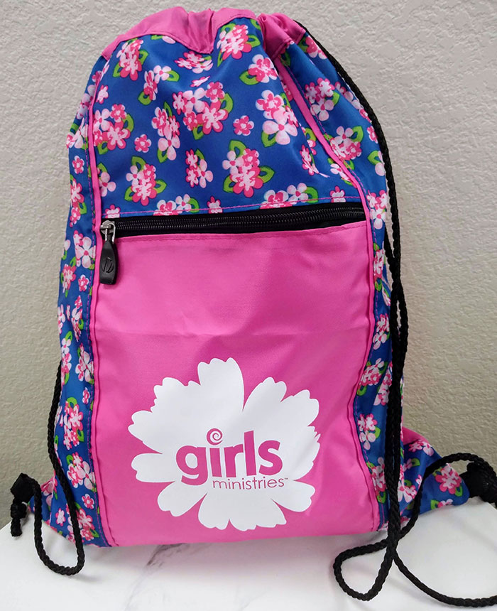 floral drawstring backpack
