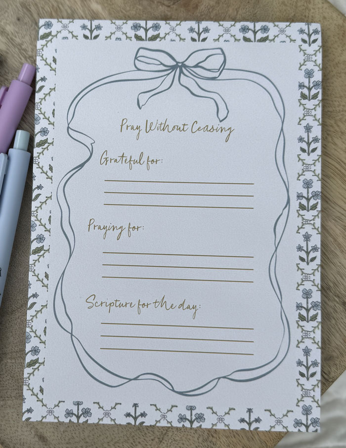 As in Heaven Prayer Notepad    