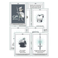 My Epic Adventure Armor of God Cards (Pack of 10 Sets)