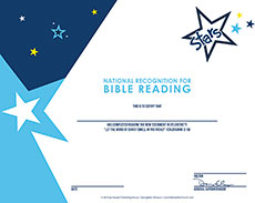 Stars New Testament Certificate