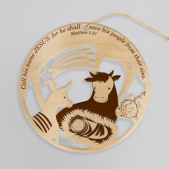 Wooden Ornament—His Name Is Jesus 