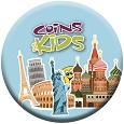 Coins for Kids Buttons