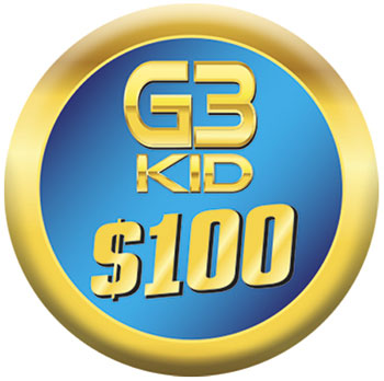 G3KID $100 Button