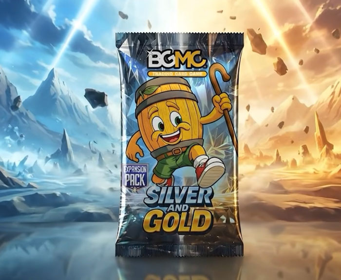 Silver and Gold Trading Cards (Pack of 10)