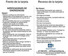 Notificaciones de emergencias (paquete de 25)