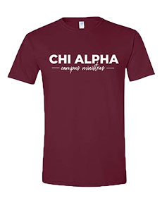 Chi Alpha Welcome T-Shirt, Maroon, 3XL