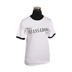 Chi Alpha Christ's Ambassadors White/Black Ringer T-Shirt, XL