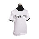 Chi Alpha Christ's Ambassadors White/Black Ringer T-Shirt, Large