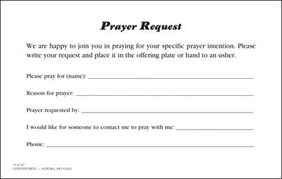 Sample prayer for the church